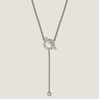 [BIJOUX]FINESSE SILVER DIAMOND NECKLACE
