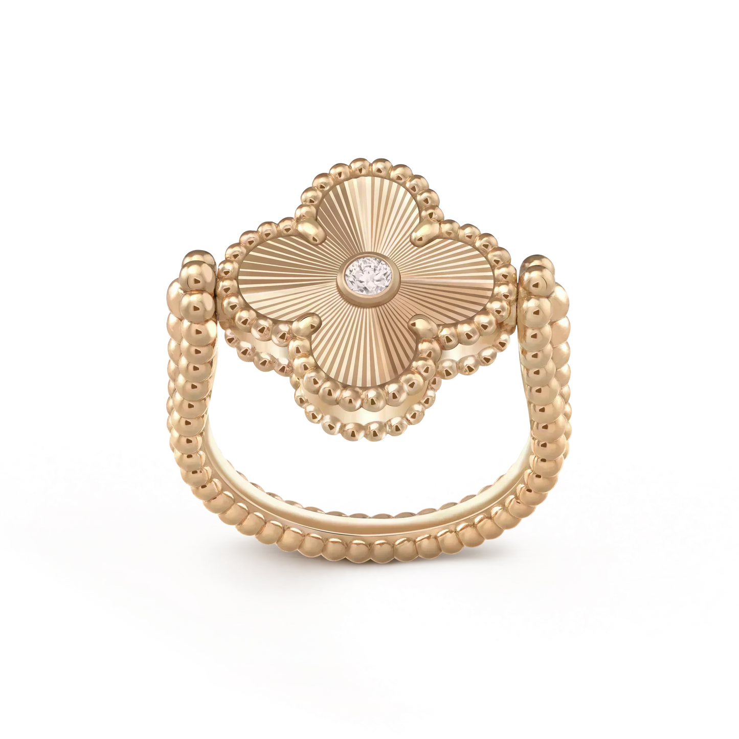 [BIJOUX]CLOVER RIVERSIBLE ROSE GOLD RING