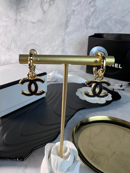 [Personalized] CC PENDANT EARRINGS