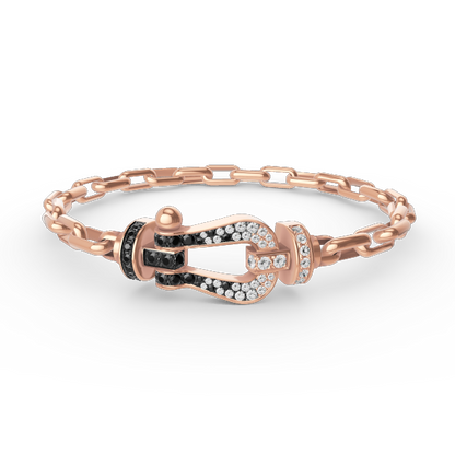 [BIJOUX]FORCE LARGE HORSESHOE CLASP  METAL BRACELET