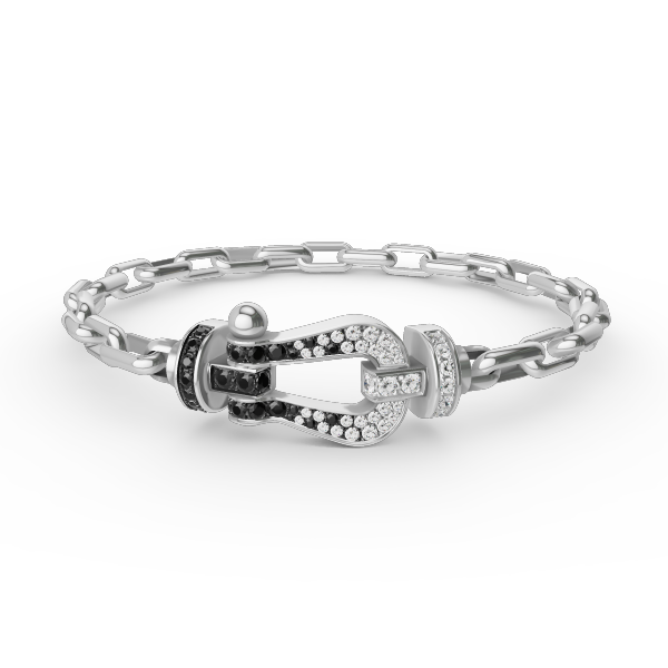 [BIJOUX]FORCE LARGE HORSESHOE CLASP  METAL BRACELET