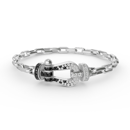 [BIJOUX]FORCE LARGE HORSESHOE CLASP  METAL BRACELET