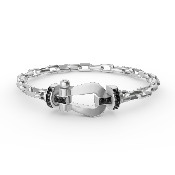 [BIJOUX]FORCE LARGE HORSESHOE CLASP  METAL BRACELET