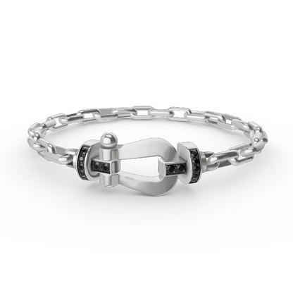 [BIJOUX]FORCE LARGE HORSESHOE CLASP  METAL BRACELET