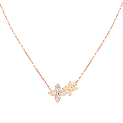 [BIJOUX] COLLIER STAR BLOSSOM OR ROSE DIAMANTS
