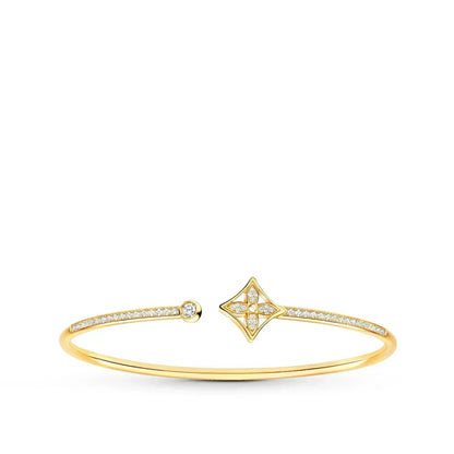 [BIJOUX] IDYLLE GOLD OPEN BRACELET DIAMOND PAVED