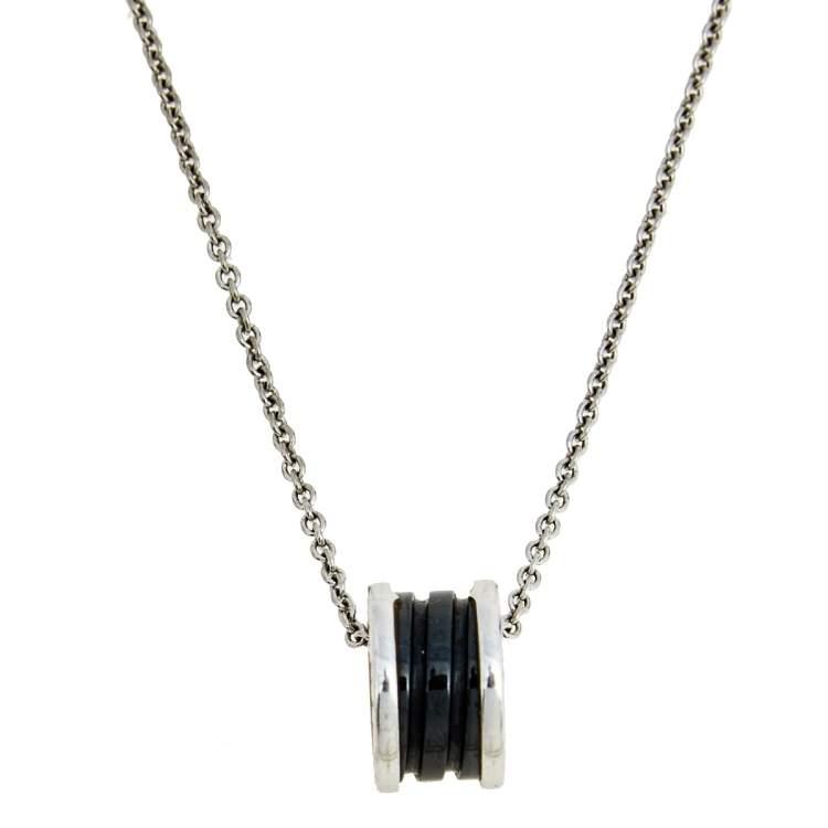 [BIJOUX] COLLIER ARGENT CÉRAMIQUE NOIRE ZÉRO 1