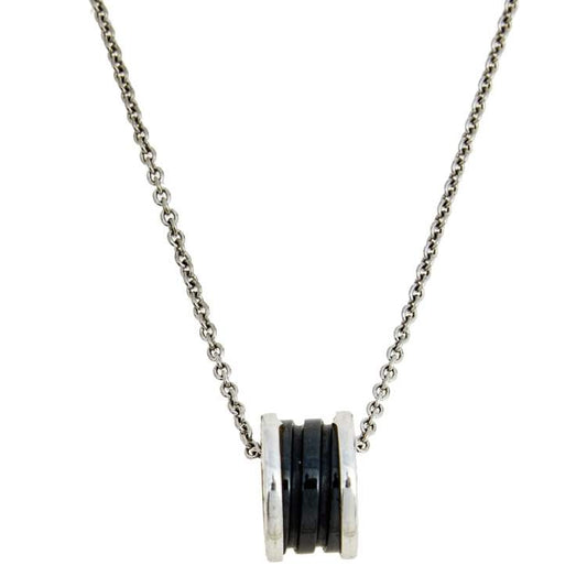 [BIJOUX] COLLIER ARGENT CÉRAMIQUE NOIRE ZÉRO 1