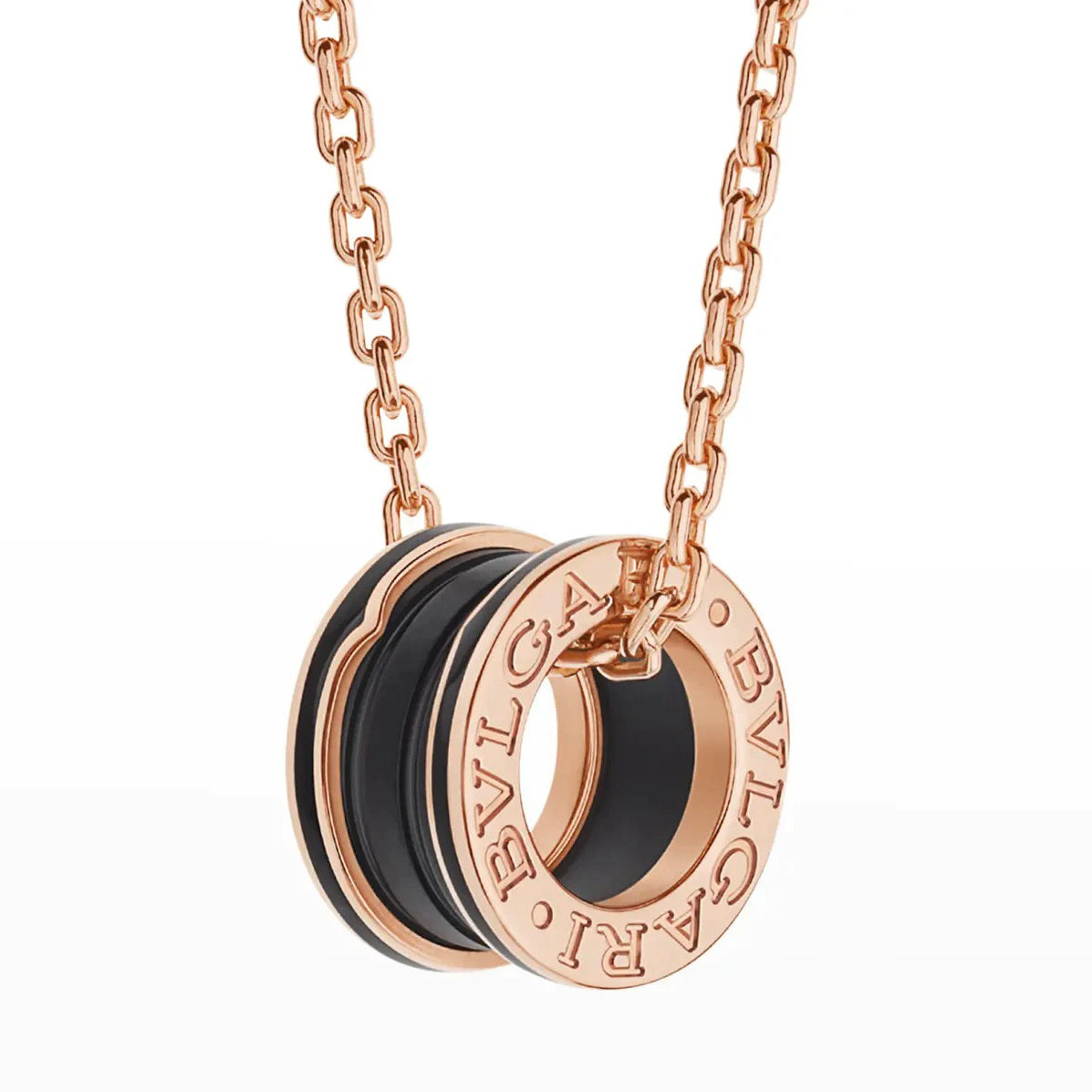 [BIJOUX] COLLIER ZERO 1 EN CÉRAMIQUE NOIRE ET OR ROSE
