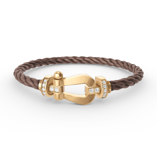 [BIJOUX]FORCE LARGE HORSESHOE HALF DIAMOND BRACELET GOLD