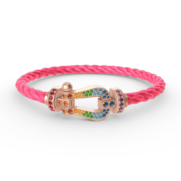 [BIJOUX]FORCE LARGE HORSESHOE  COLORED DIAMOND BRACELET ROSE GOLDBIJOUX