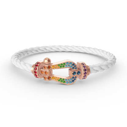 [BIJOUX]FORCE LARGE HORSESHOE  COLORED DIAMOND BRACELET ROSE GOLDBIJOUX