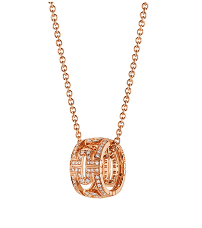 [BIJOUX] COLLIER PARENTESI OR ROSE DIAMANT