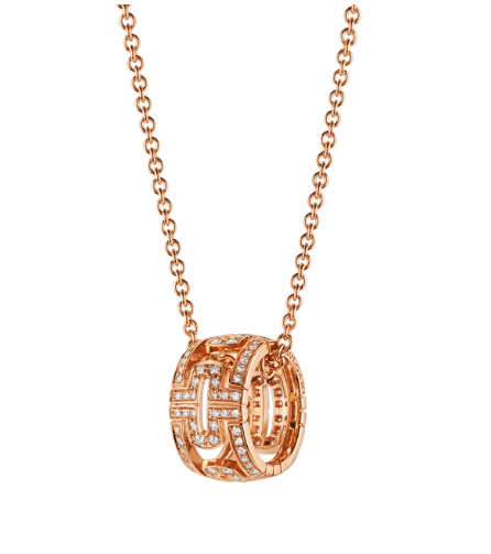 [BIJOUX] COLLIER PARENTESI OR ROSE DIAMANT