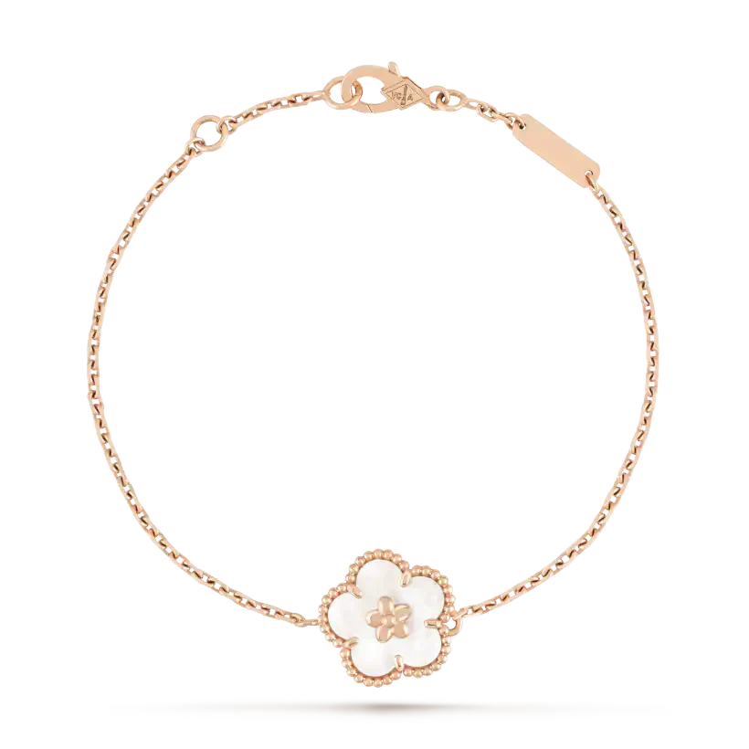 [BIJOUX]LUCKY WHITE MOP PLUM BLOSSOM  BRACELET