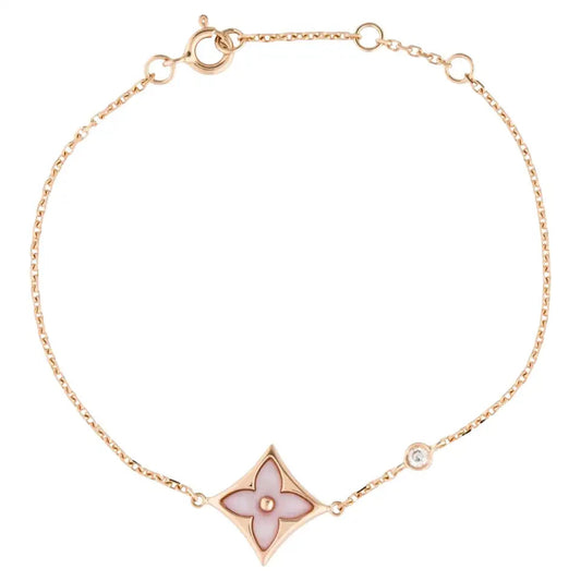 [BIJOUX]BRACELET STAR 1 DIAMANT OR ROSE