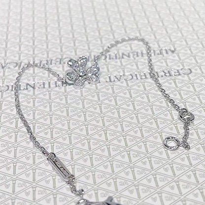 [BIJOUX]FRIVOLE SILVER FLOWER DIAMOND BRACELET