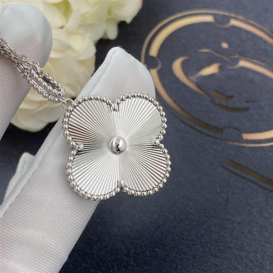 [BIJOUX]CLOVER 25MM SILVER BIG CLOVER NECKLACE
