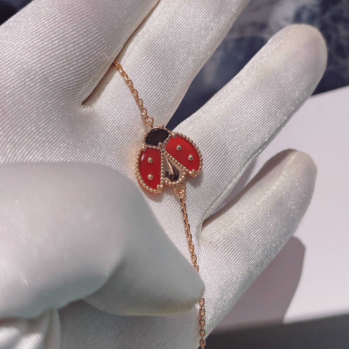 [BIJOUX]LUCKY SPRING 1 MOTIF PINK GOLD BRACELET