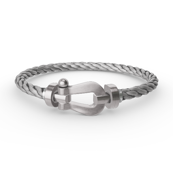 [BIJOUX]BRACELET FORCE FER A CHEVAL LARGE SANS DIAMANT ARGENT