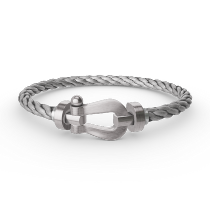 [BIJOUX]BRACELET FORCE FER A CHEVAL LARGE SANS DIAMANT ARGENT
