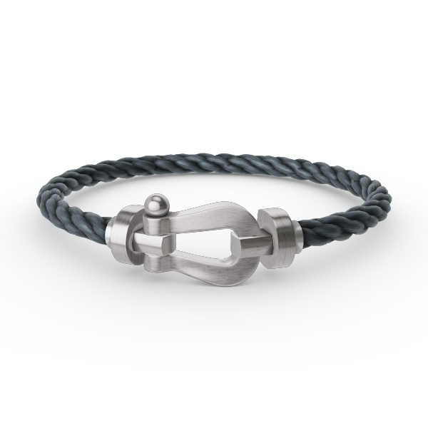 [BIJOUX]BRACELET FORCE FER A CHEVAL LARGE SANS DIAMANT ARGENT
