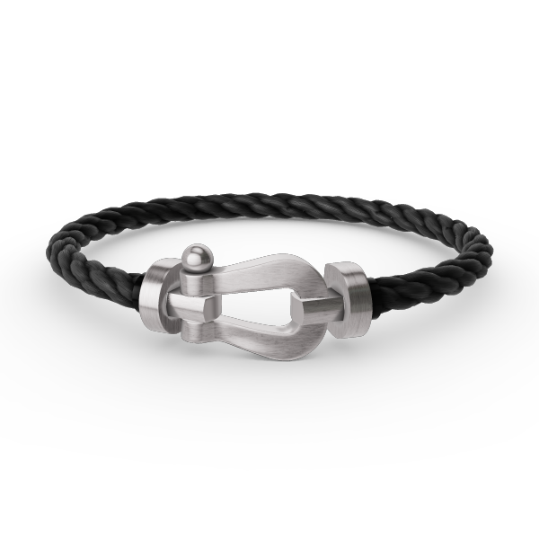 [BIJOUX]BRACELET FORCE FER A CHEVAL LARGE SANS DIAMANT ARGENT