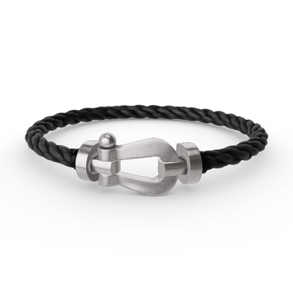 [BIJOUX]BRACELET FORCE FER A CHEVAL LARGE SANS DIAMANT ARGENT