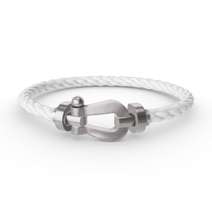 [BIJOUX]BRACELET FORCE FER A CHEVAL LARGE SANS DIAMANT ARGENT