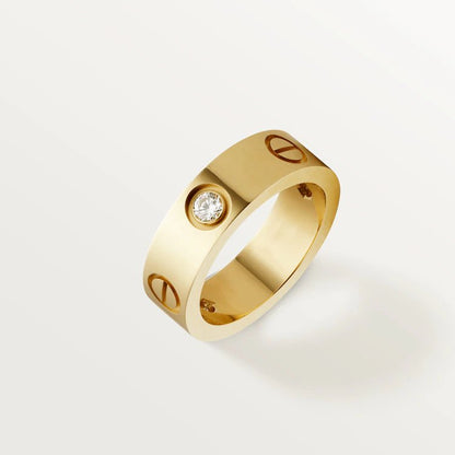 [BIJOUX]LOVE RING 5.5MM 3 DIAMONDS PINK GOLD