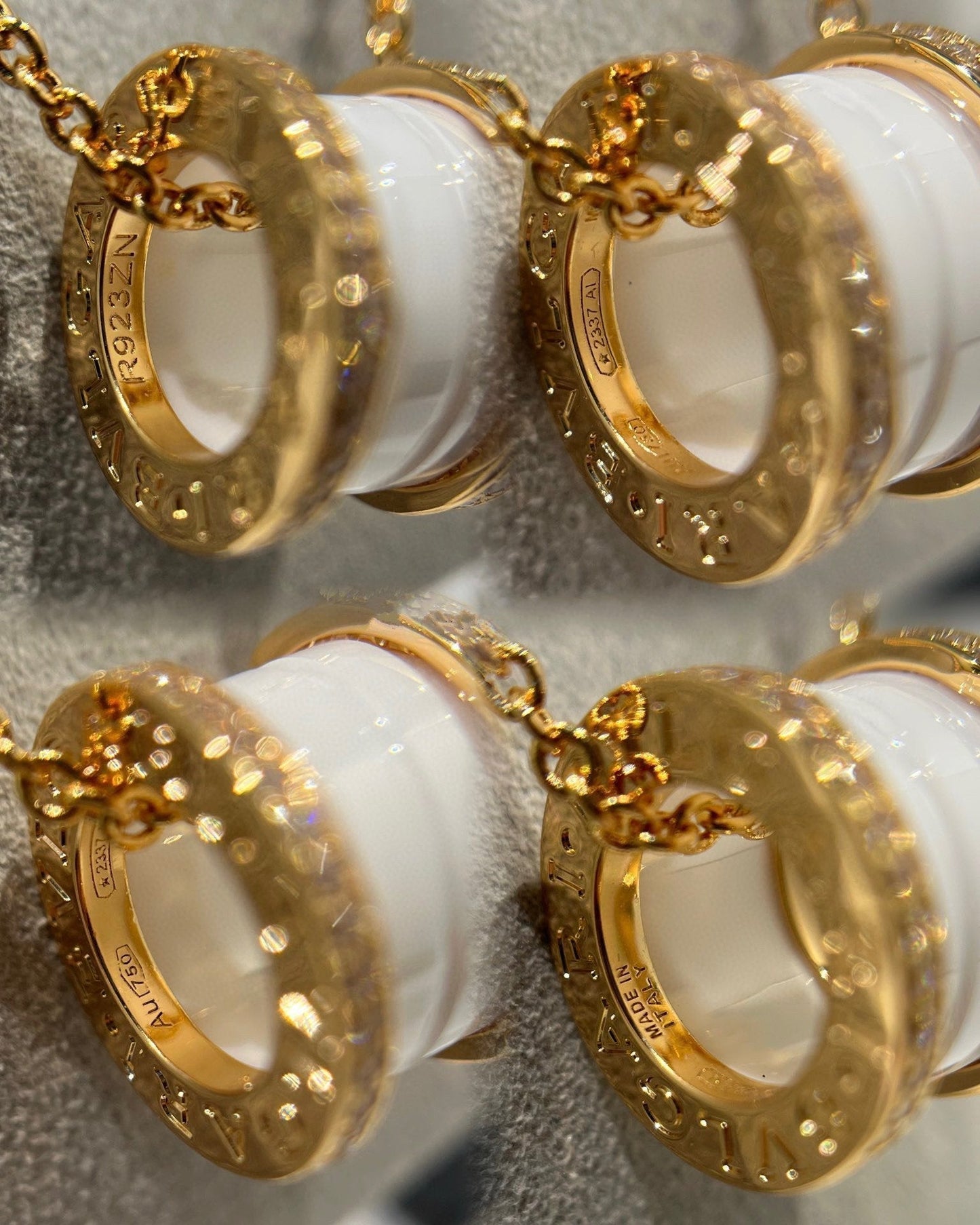 [BIJOUX] COLLIER ZERO 1 EN OR ROSE ET DIAMANT EN CÉRAMIQUE BLANCHE